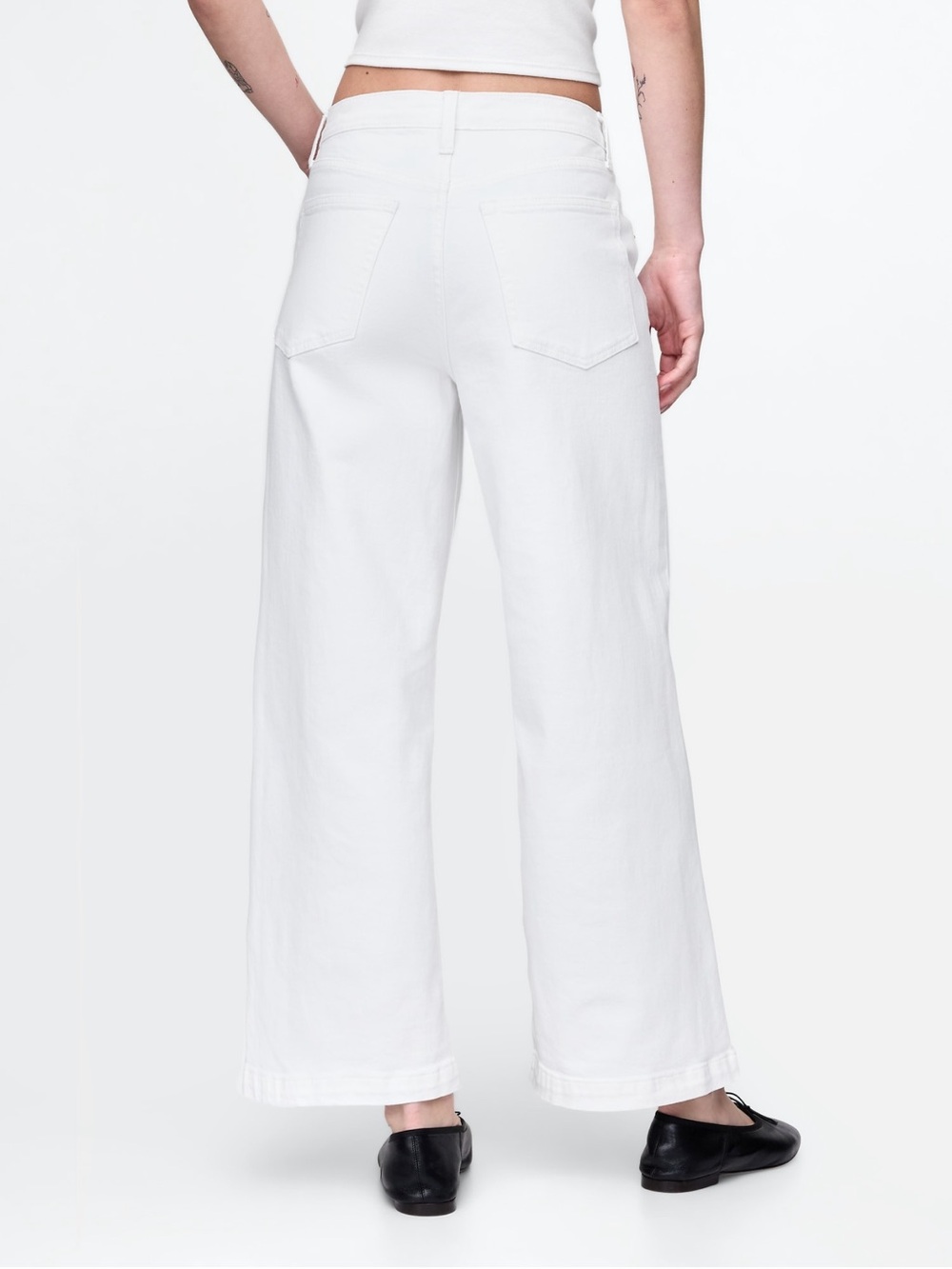 NWT High Rise Stride Wide-Leg Ankle Jeans Gap - Picture 7 of 8